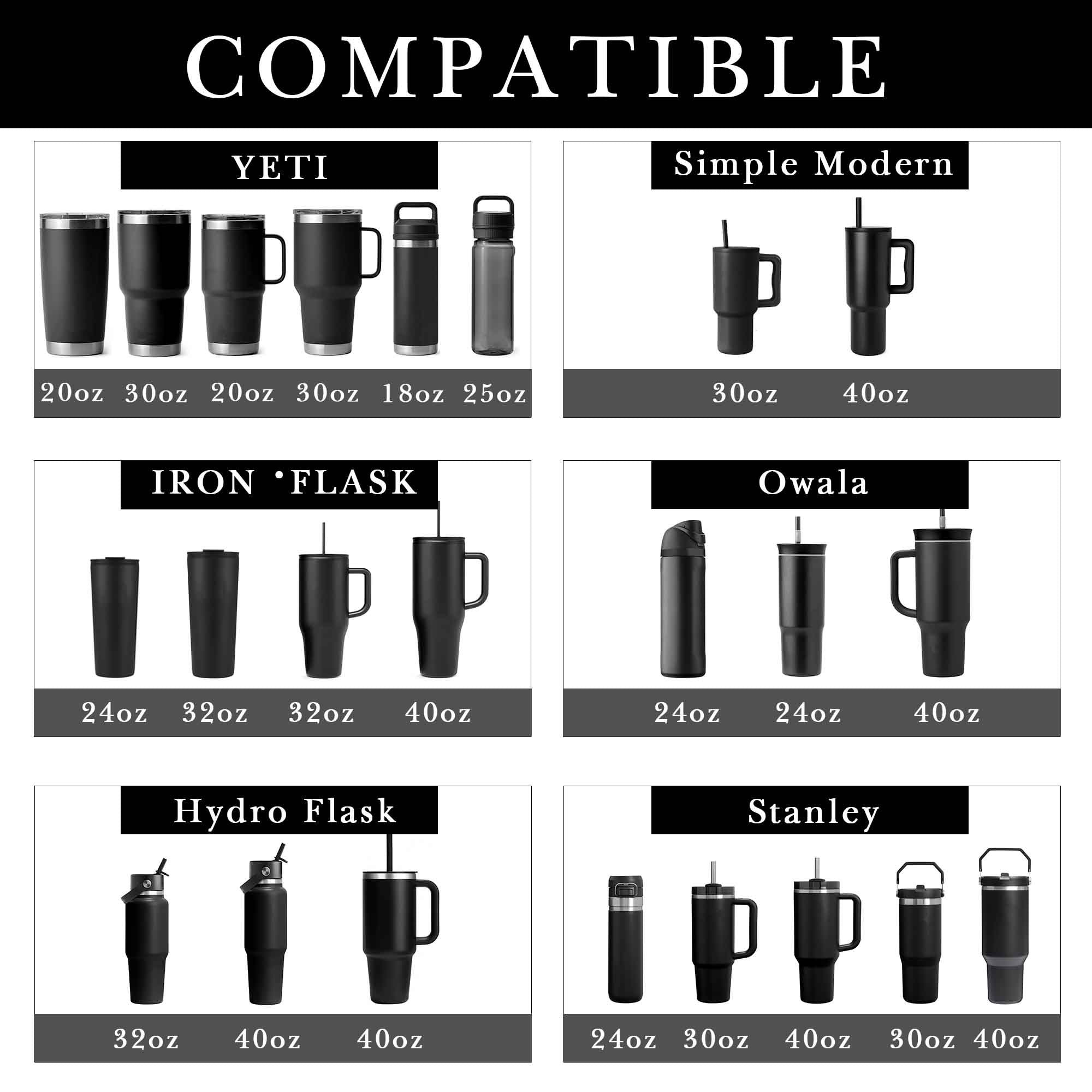 Linkidea 2 Pack Vegan Leather Water Bottle Boot Compatible with YETI Yonder 25oz, Stanley Flip Go 24oz, SIM 40oz, Universal 2.95"(7.5cm) - 3.15"(8cm) Bottle Bottom Bumper Protector