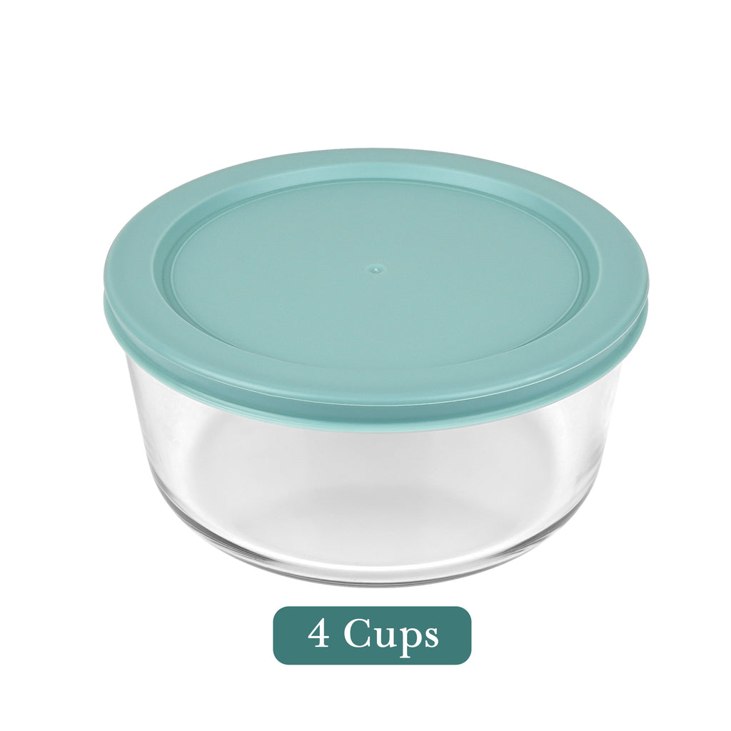 Linkidea 2 Pack Yogurt Container, 31.7 oz Round Glass Storage Bowl with Lid, Air Insulated Meal Prep Containers for Yogurt, Exact Size Compatible with Ultimate Probiotic Yogurt Maker