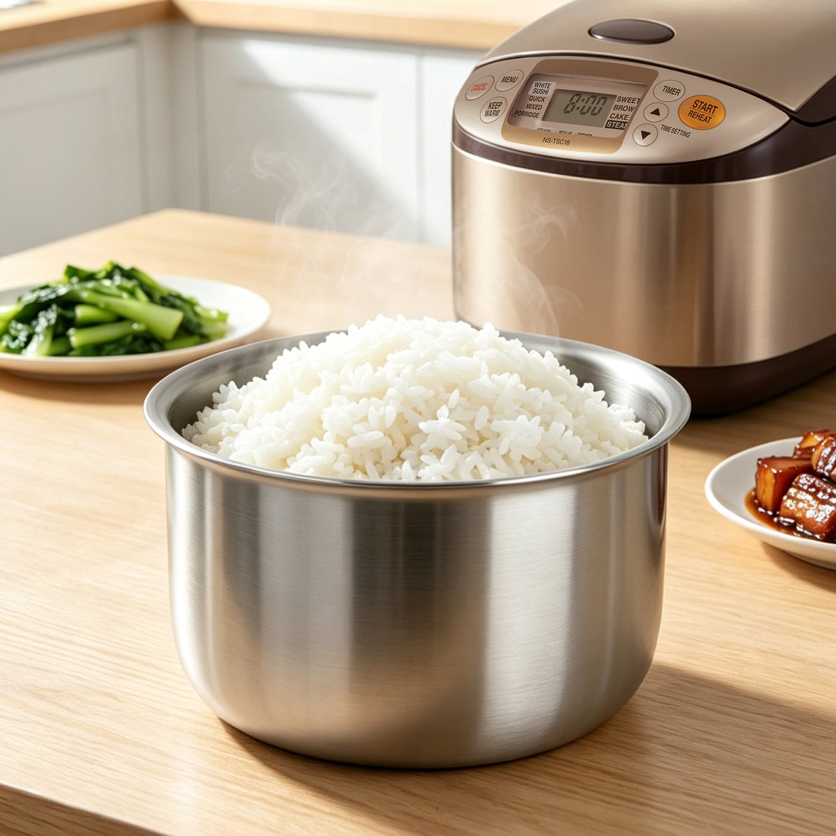 Linkidea 316 Stainless Steel Replacement Inner Pot Compatible with Zojirushi NS-TSC18, NS-WAC18, NS-TGC18, NL-AAC18 10 Cup Rice Cooker, No Coating, Dishwasher Safe