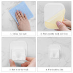 Linkidea 2 Pack Self-Adhesive Razor Holder Hook, Shower Razor Holder Storage for Bathroom, Compatible with Vikings Blade the Chieftain, Merkur Classic MK-23C (White)