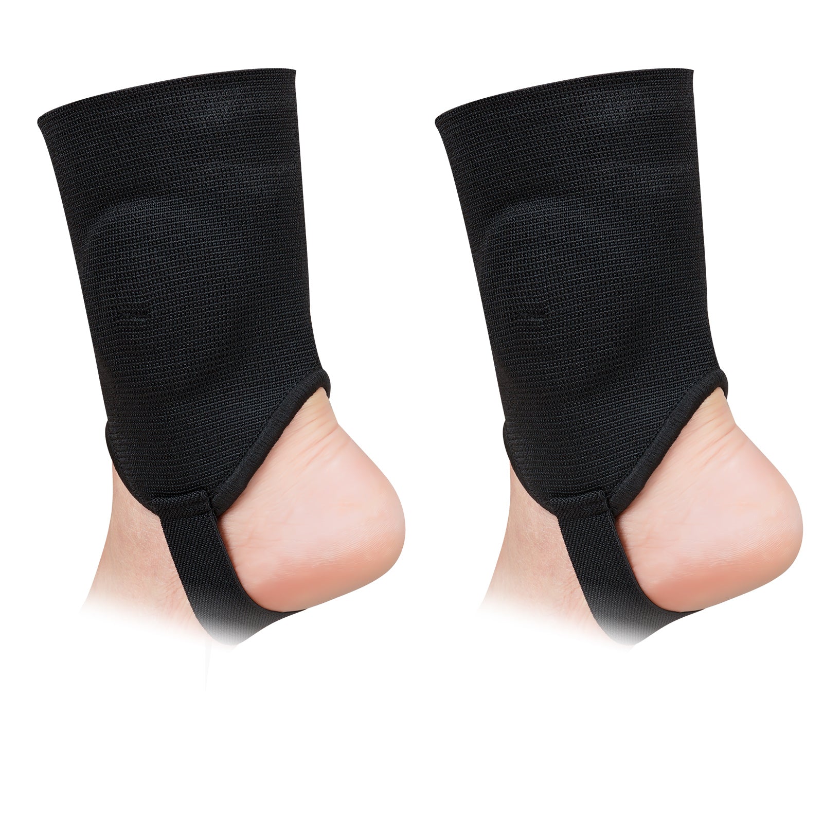 Linkidea 2 Pairs Kids Soccer Ankle Guards, Soccer Double Side Ankle Shield Protector with Elastic Band, Ankle Padded Support Brace for Sport Stabilizing Fits to Kids/Youth (Black, Size M)