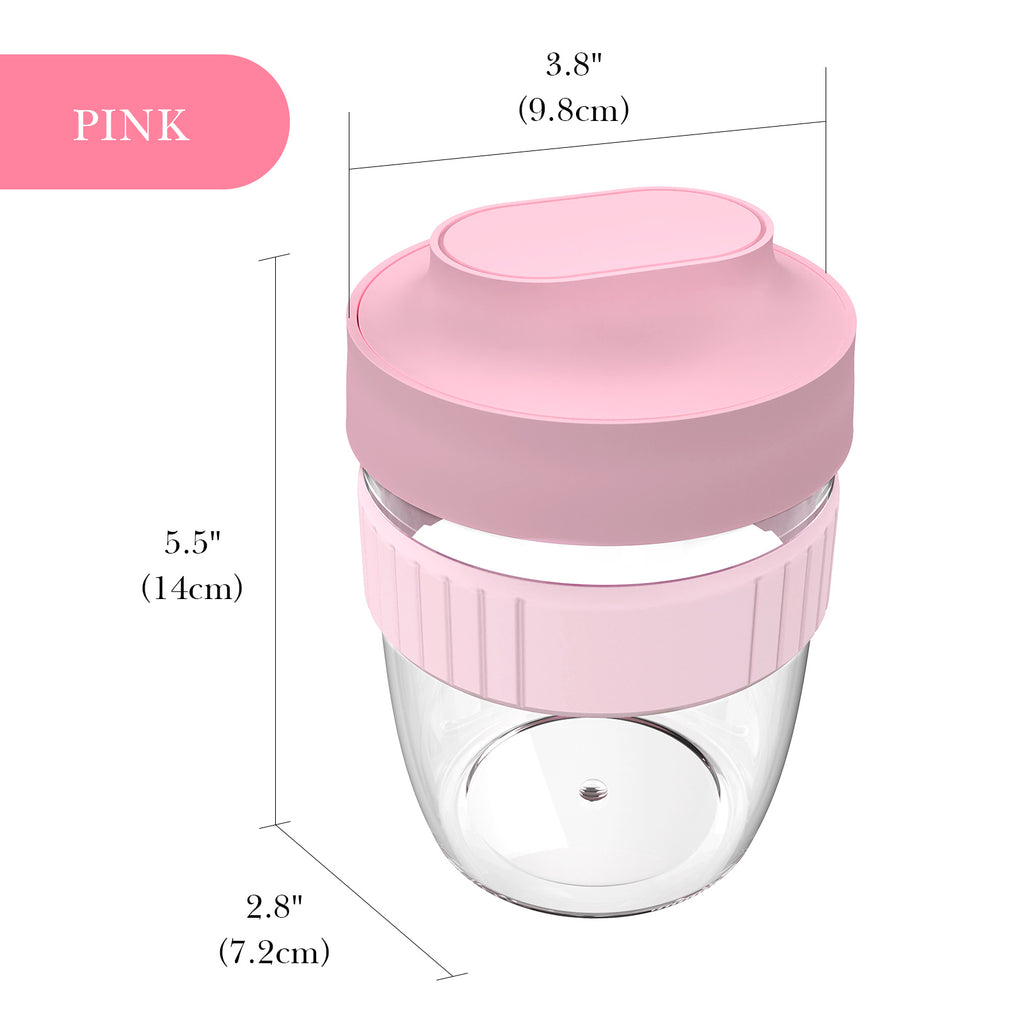 Linkidea Overnight Oats Containers with Lids, 19.2 oz Airtight Plastic Yogurt Cups with Spoons and Lids, Portable Overnight Oat Container for Milk, Cereal, Fruit, Yogurt, Fits Work/Picnic (Pink)