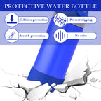 Linkidea 2 Pack Water Bottle Boot Compatible with Owala FreeSip 16oz, FreeSip Tritan 25oz, Silicone Anti-Slip Bottle Bottom Bumper Protector (Navy Blue)