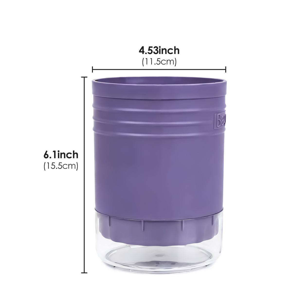 Linkidea Electric Toothbrush Holder for Bathroom with Drainage Tray, Plastic Countertop Stand with Detachable Divider, Compatible with Oral-B io Series, Philips Sonicare (Purple)