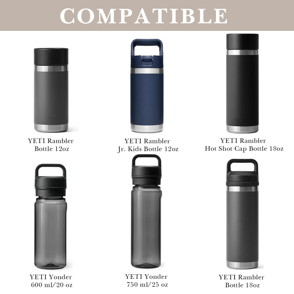 Linkidea 2 Pack Water Bottle Boot Compatible with YETI Rambler Jr. Kids 12oz, Rambler Bottle 12oz/18oz, Yonder 20oz, Silicone Anti-Slip Bottle Bottom Bumper Protector (Champagne)