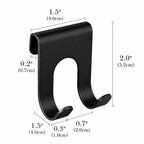Double Hooks Towel Hanger Rack No-Drill for Frameless Shower Door, 2 Pack