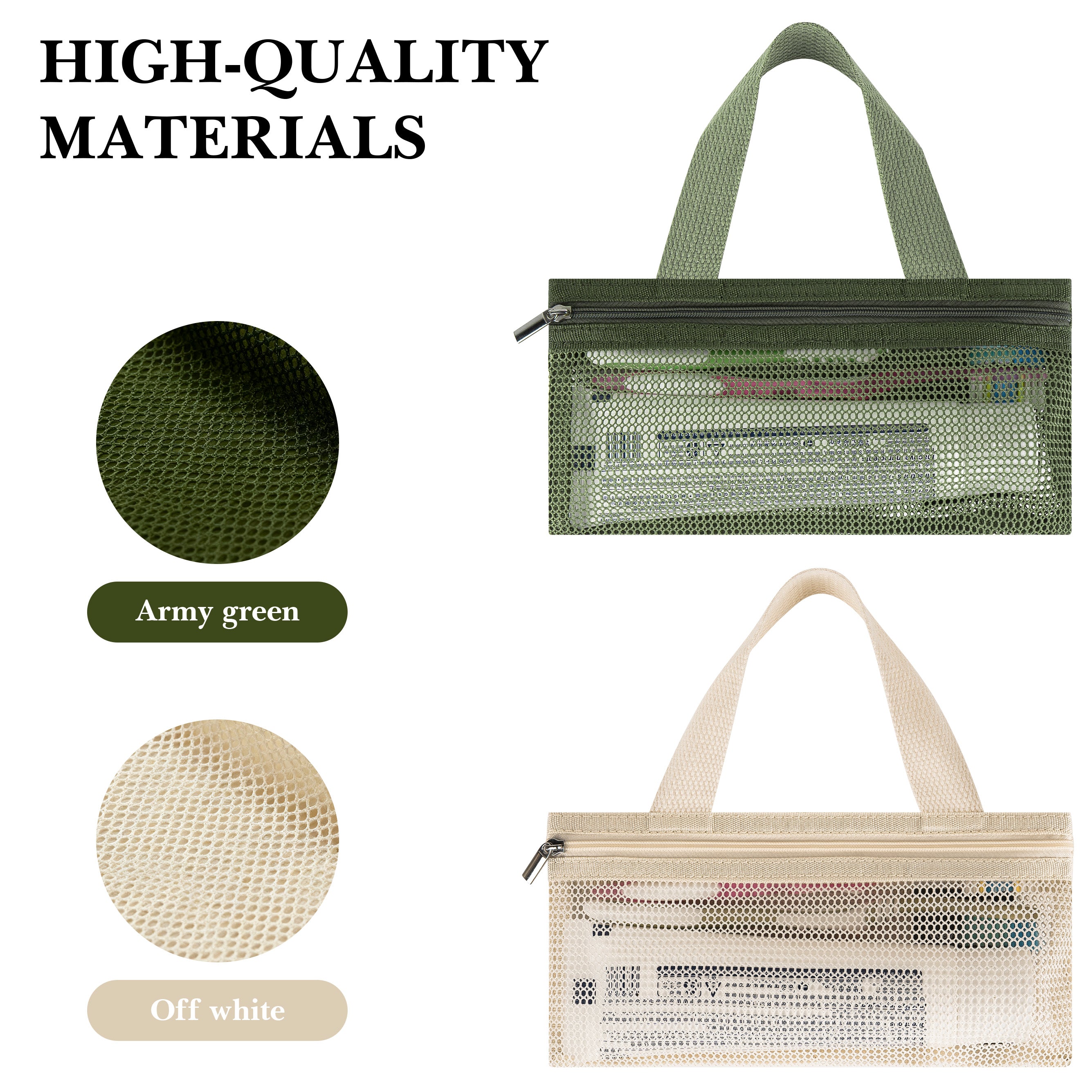 Linkidea 2 Pack Manual Toothbrush Travel Pouch, Portable Mesh Carrying Bags with Zipper for Toothpaste, Compatible with Colgate Extra Clean, Oral-B CrossAction (Light Colors)