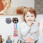 Linkidea 2 Pack Wall Mounted Electric Toothbrush Holder, 2 Slots Self Adhesive Power Toothbrush Hanger for Toddler, Compatible with Spinbrush Electric toothbrush, Oral-B Kids Battery Toothbrush