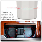 Car Cup Holder Sunglasses Stand, Extra Large Grey Soft Silicone Eyewear Organizer with Plush Lined, Sun Shades Easy Access Storage, Scratch Protection