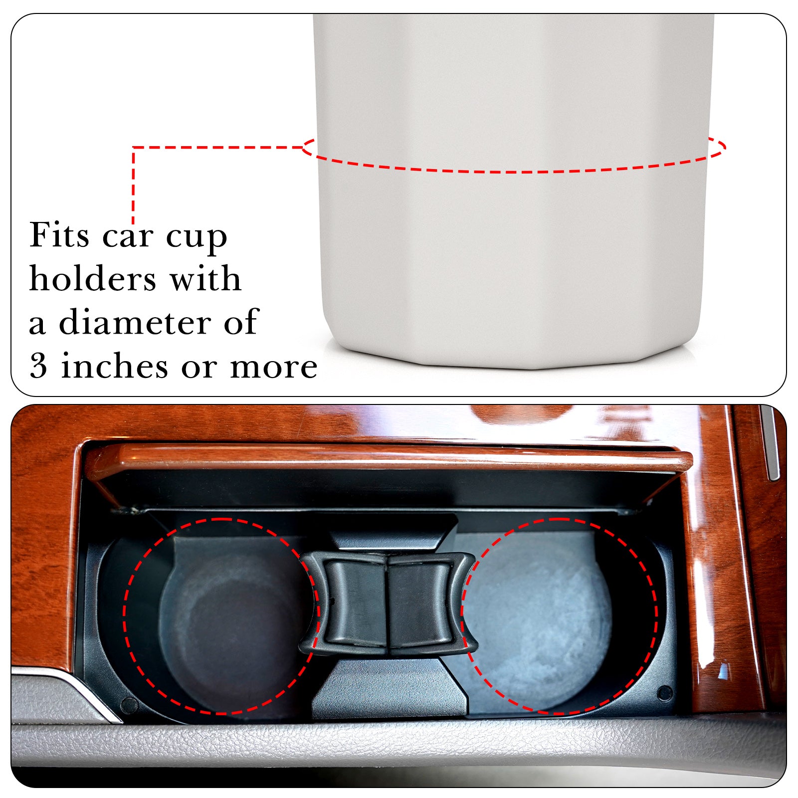 Car Cup Holder Sunglasses Stand, Extra Large Grey Soft Silicone Eyewear Organizer with Plush Lined, Sun Shades Easy Access Storage, Scratch Protection