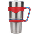 Linkidea Tumbler Handle Compatible with 30oz YETI Rambler, OZARK TRAIL Tumbler, Portable Anti Slip Travel Mug Grip, Red