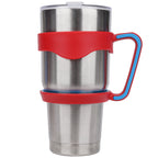 Linkidea Tumbler Handle Compatible with 30oz YETI Rambler, OZARK TRAIL Tumbler, Portable Anti Slip Travel Mug Grip, Red