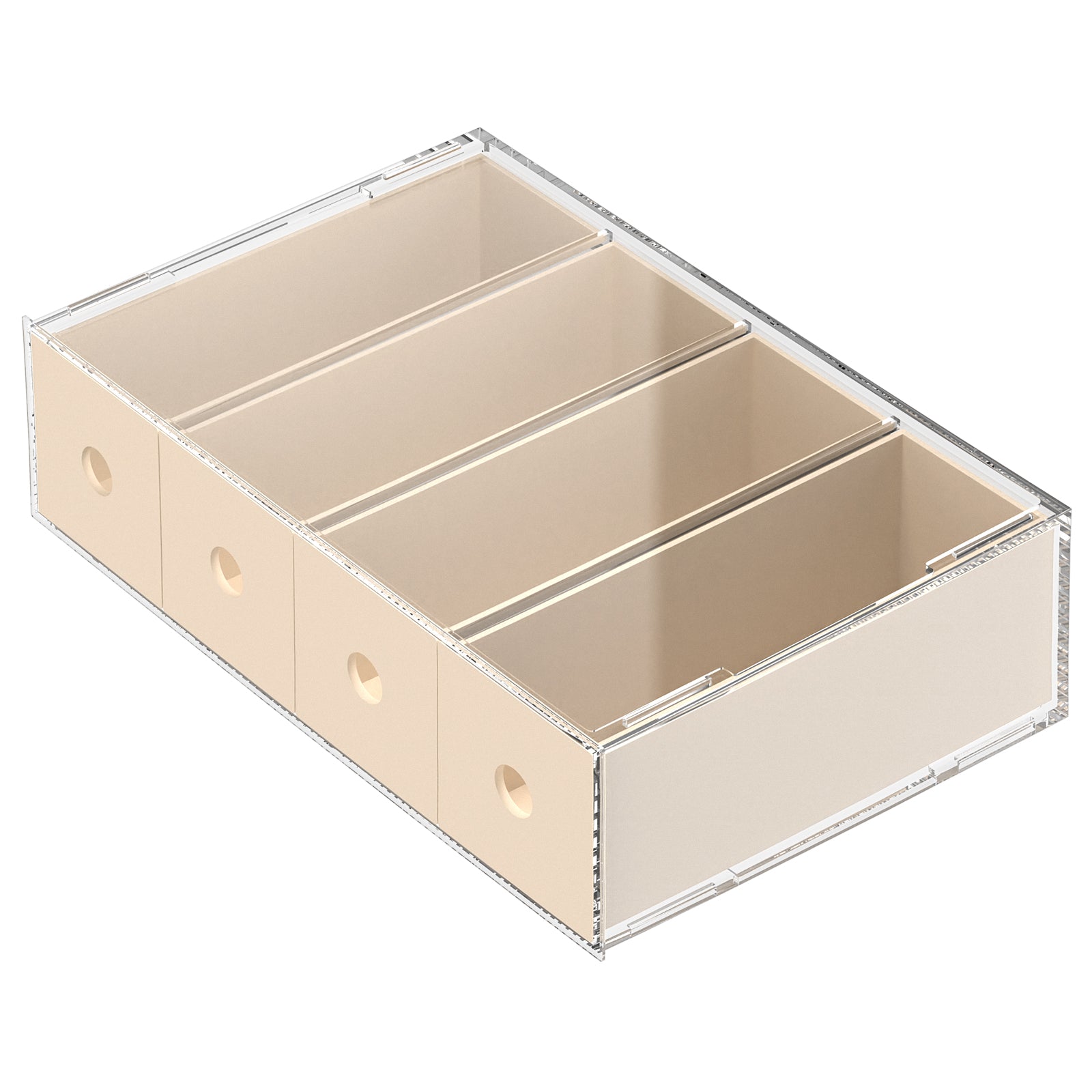 Acrylic Sunglasses Organizer, Oversize Eyewear Holder with 4 Drawers, Sun Glasses Storage, Compatible with Gucci GG0876S GG0875S GG1020S (Yellow)