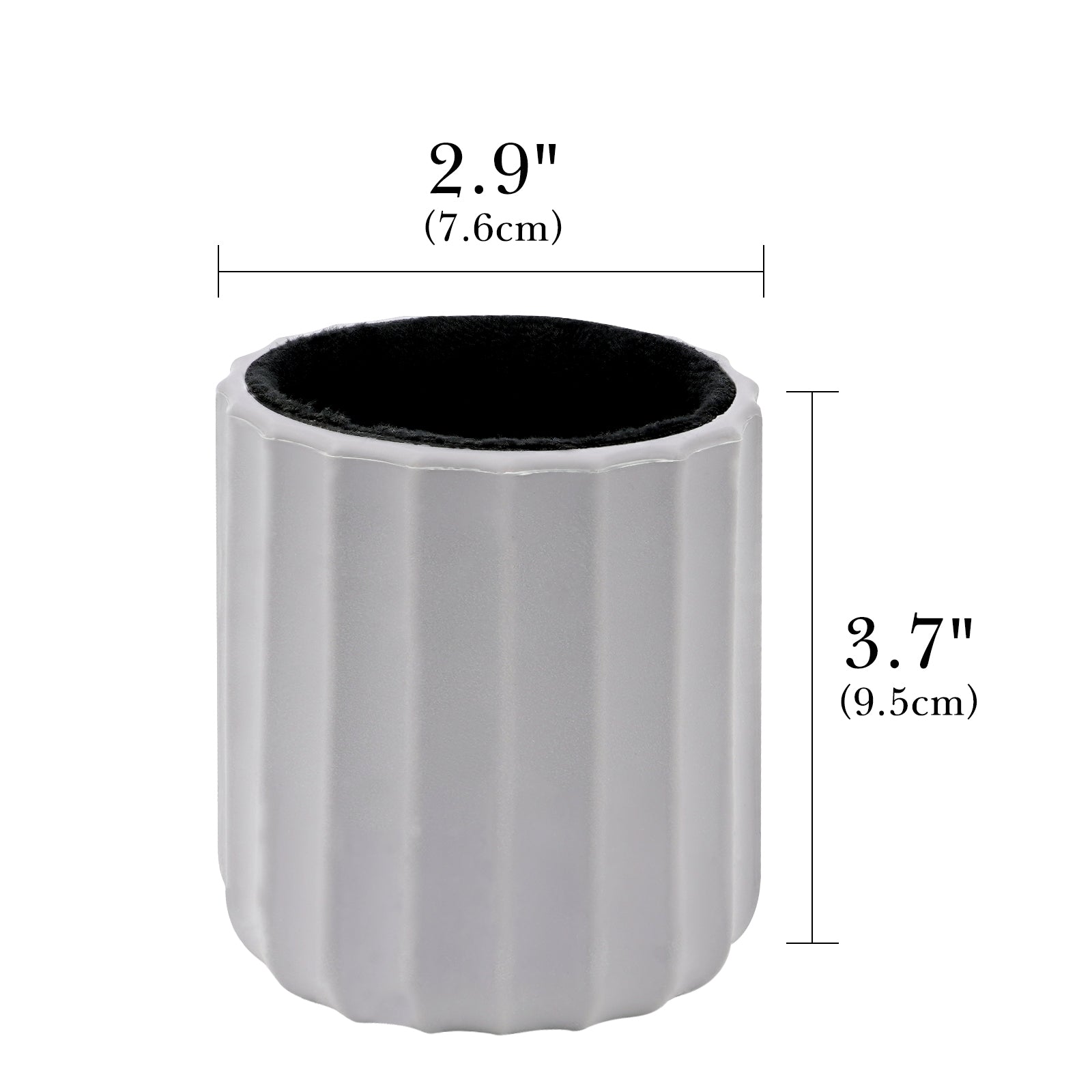 Car Cup Holder Sunglasses Stand, Extra Large Grey Soft Silicone Eyewear Organizer with Plush Lined, Sun Shades Easy Access Storage, Scratch Protection