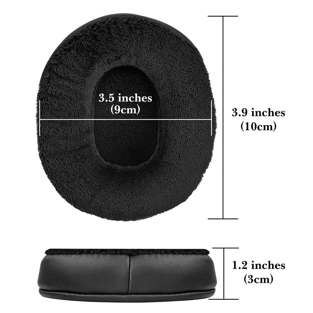 Linkidea Hybrid Velour Replacement Ear Pads for Audio-Technica ATH-M50X, M50XBT2, M40X, M70X and MSR7, Extra Thick Memory Foam Ear Cushions, Black