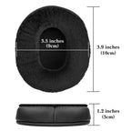 Linkidea Hybrid Velour Replacement Ear Pads for Audio-Technica ATH-M50X, M50XBT2, M40X, M70X and MSR7, Extra Thick Memory Foam Ear Cushions, Black