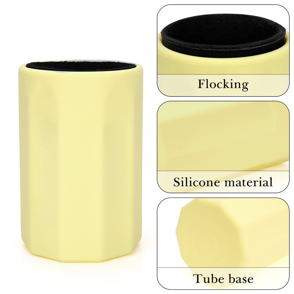 Car Cup Holder Sunglasses Stand, Extra Large Yellow Soft Silicone Eyewear Organizer with Plush Lined, Sun Shades Easy Access Storage, Scratch Protection