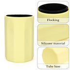 Car Cup Holder Sunglasses Stand, Extra Large Yellow Soft Silicone Eyewear Organizer with Plush Lined, Sun Shades Easy Access Storage, Scratch Protection