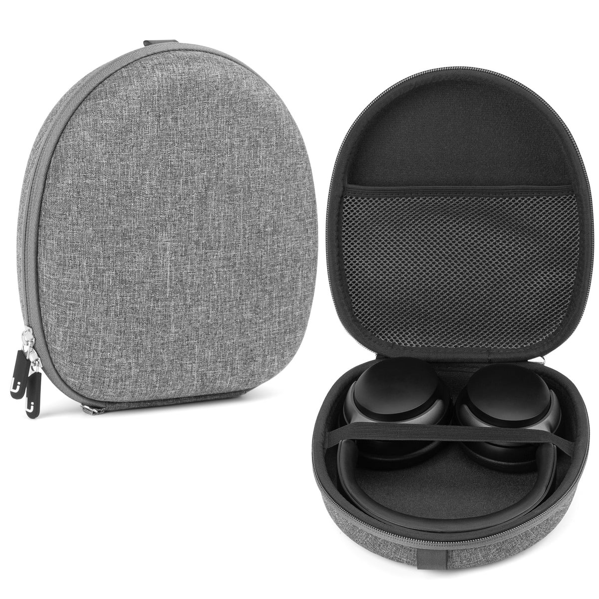 Linkidea Headphones Carrying Case Compatible with Bose QuietComfort Ultra II, QC 45/35/SE, AE2w, AE2, Protective Hard Shell Travel Bag with Cable, Charger Storage (Dark Grey)