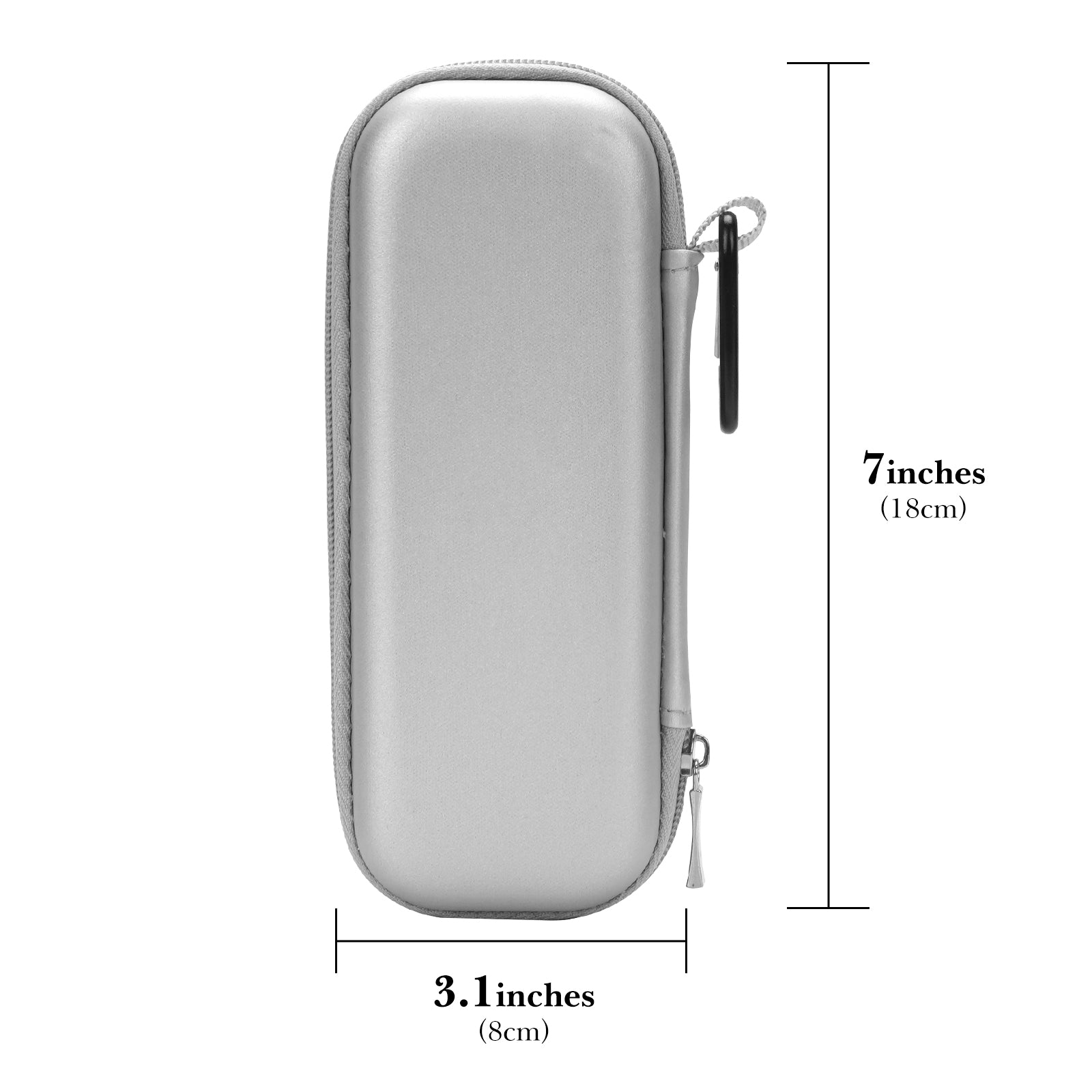 Linkidea Hard Shell Safety Razor Travel Case, Men's Portable Travel Shaver Bag Compatible with Gillette Fusion 5, Mach 3, Shaving Accessories Storage (Silver)