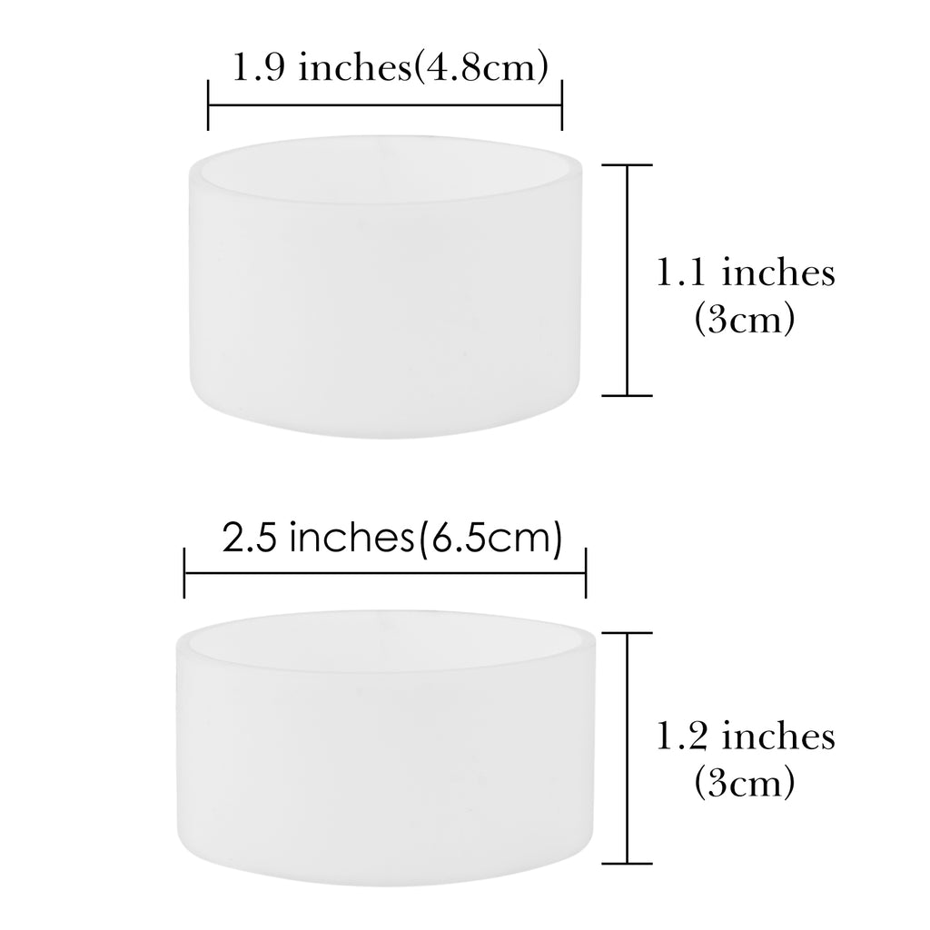 Linkidea 2 Pack Anti-Rust Silicone Bottom Sleeve for Shaving Foam & Cream Cans, Shave Gel Bottles, Prevent Bathroom Rust Spots, Fit Standard Cylindrical Shaving Containers (Small & Large)