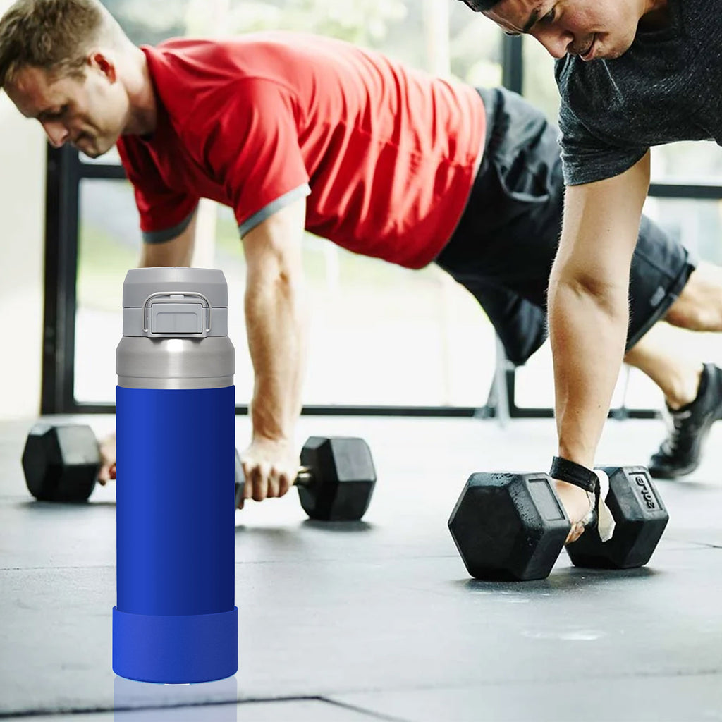 Linkidea 2 Pack Water Bottle Boot Compatible with Stanley Quick Flip GO 36oz, Silicone Waterbottle Bottom Bumper Protector (Navy Blue)