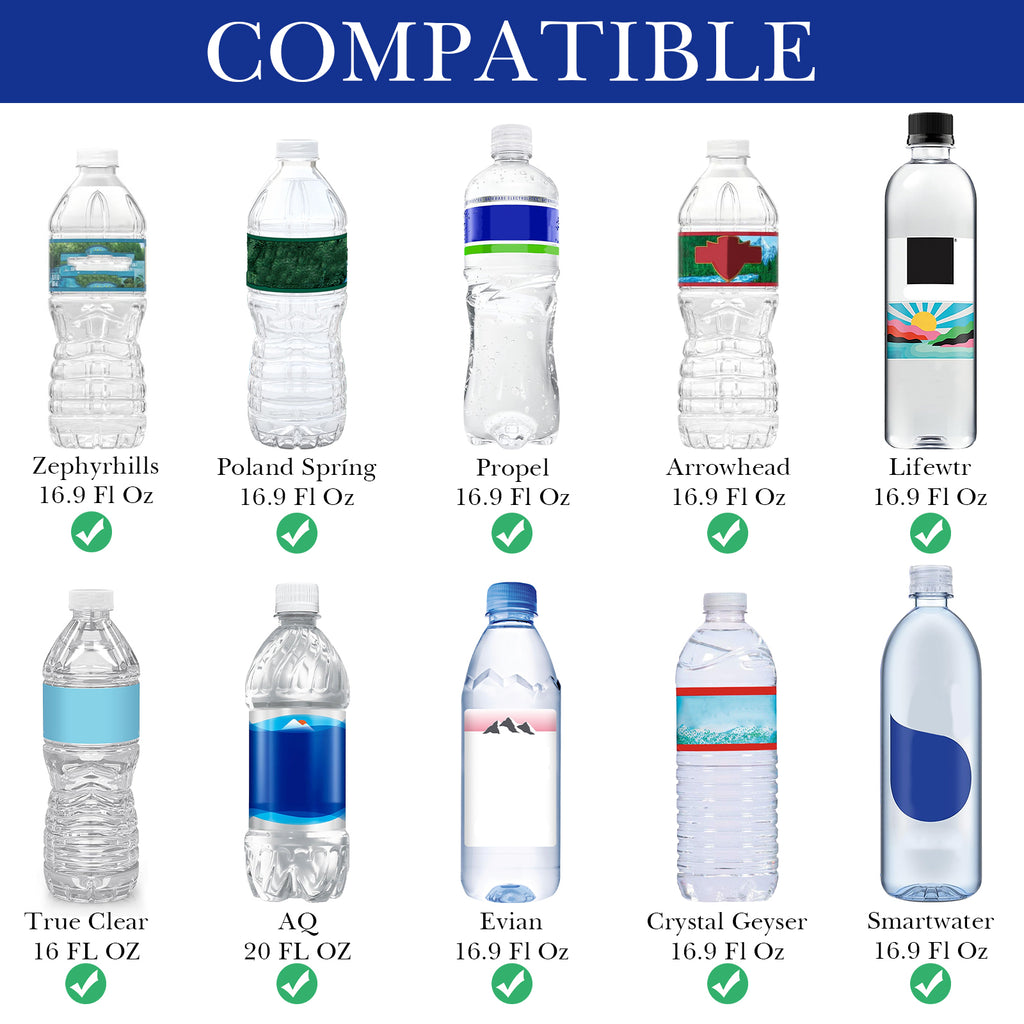 Linkidea Bottled Water Cooler Holder Compatible with Smartwater 16.9 Fl Oz, Evian 16.9 Fl Oz, Insulated Stainless Steel Disposable Water Bottle Holder, Keep Drinks Cold