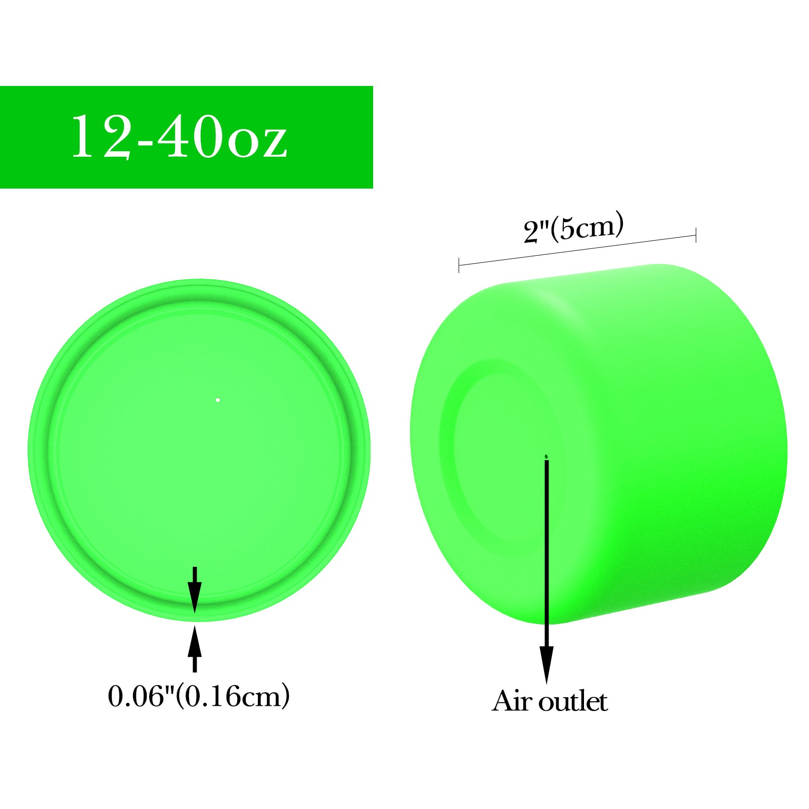 Linkidea 2 Pack Water Bottle Boot Compatible with Stanley Quencher H2.0 20oz/30oz/40oz, IceFlow Flip 20oz/30oz, Silicone Water Bottle Bottom Sleeve Cover Bumper Protector (Neon Green)