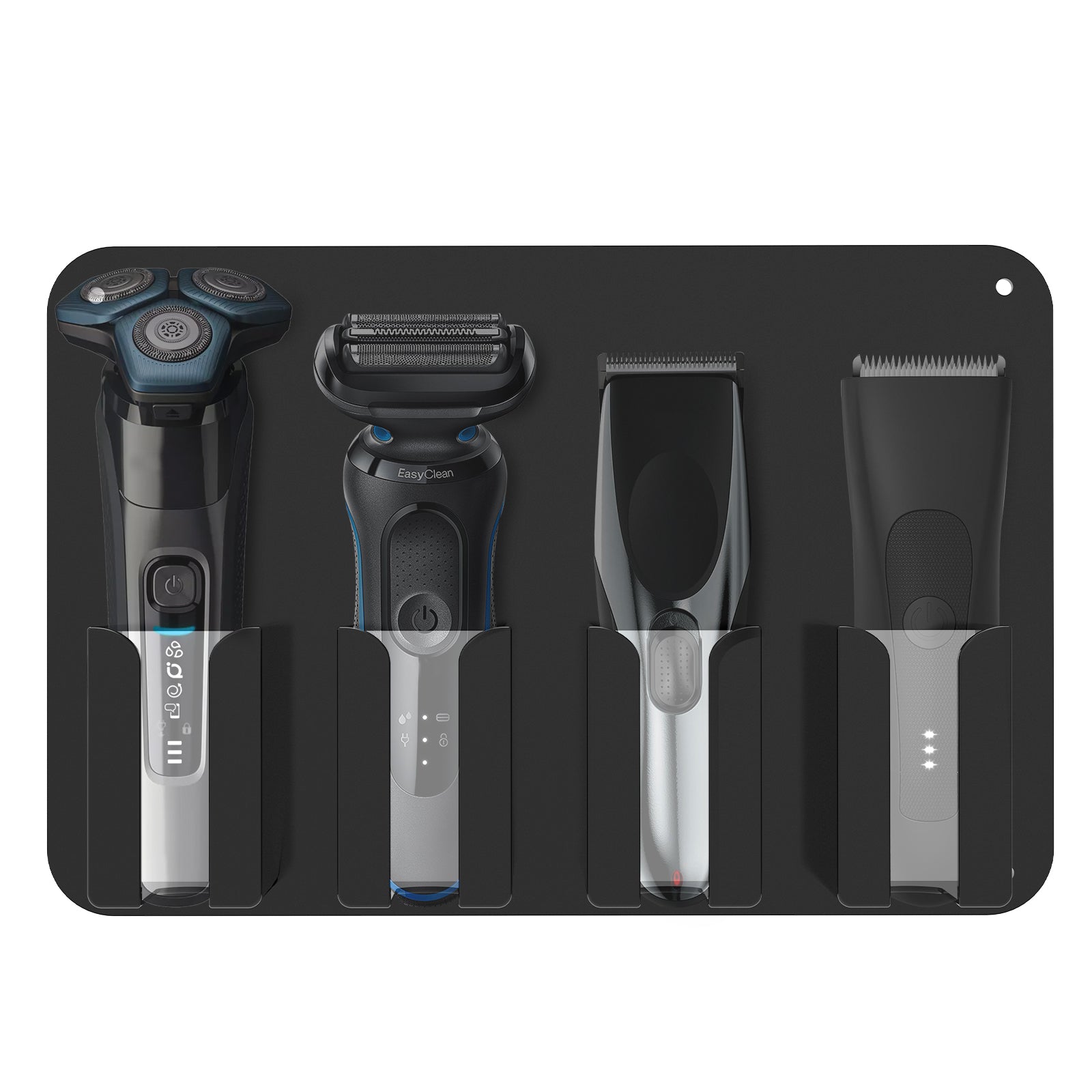 Linkidea Wall-Mounted Electric Shaver & Hair Clipper Holder, Organizer and Storage Stand Compatible with Philips Norelco 3600, 2400, Wahl 7063 (Black)