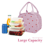 Linkidea Lunch Box for Adult, Corduroy Lunch Bag with Hand Strap, Large Capacity Lunch Bag for Everyday Outings, Compatible with Crock Pot, DUPASU, Aotto, LUNCHEAZE (Purple)