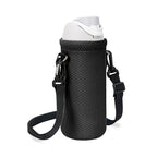 Linkidea Water Bottle Carrier with Strap Compatible with Kids FreeSip 16oz, Owala FreeSip Tritan 25oz, Neoprene Waterbottle Sling Bag Holder, Shoulder Strap, Black