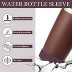 Linkidea 2 Pack Water Bottle Boot Compatible with YETI Tumbler 20oz/30oz, Travel Mug 20oz/30oz, Silicone Anti-Slip Waterbottle Bottom Sleeve Cover Protector (Coffee)