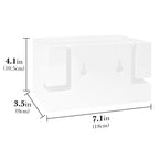 Linkidea Bathroom Electric Toothbrush and Razor Cable Organizer Box, Vanity Hide Cord Organizer, Charger and Power Strip Storage Box, Keep Outlet Clutter Free and Clean (White)