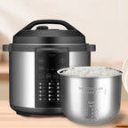 Linkidea Rice Cooker Inner Pot Replacement, 304 Stainless Steel Pressure Cooker Pot, Dishwasher Safe Inner Compatible with Crock Pot Model SCCPPC800-V1, Express 8qt xl (8 QT, Silver)