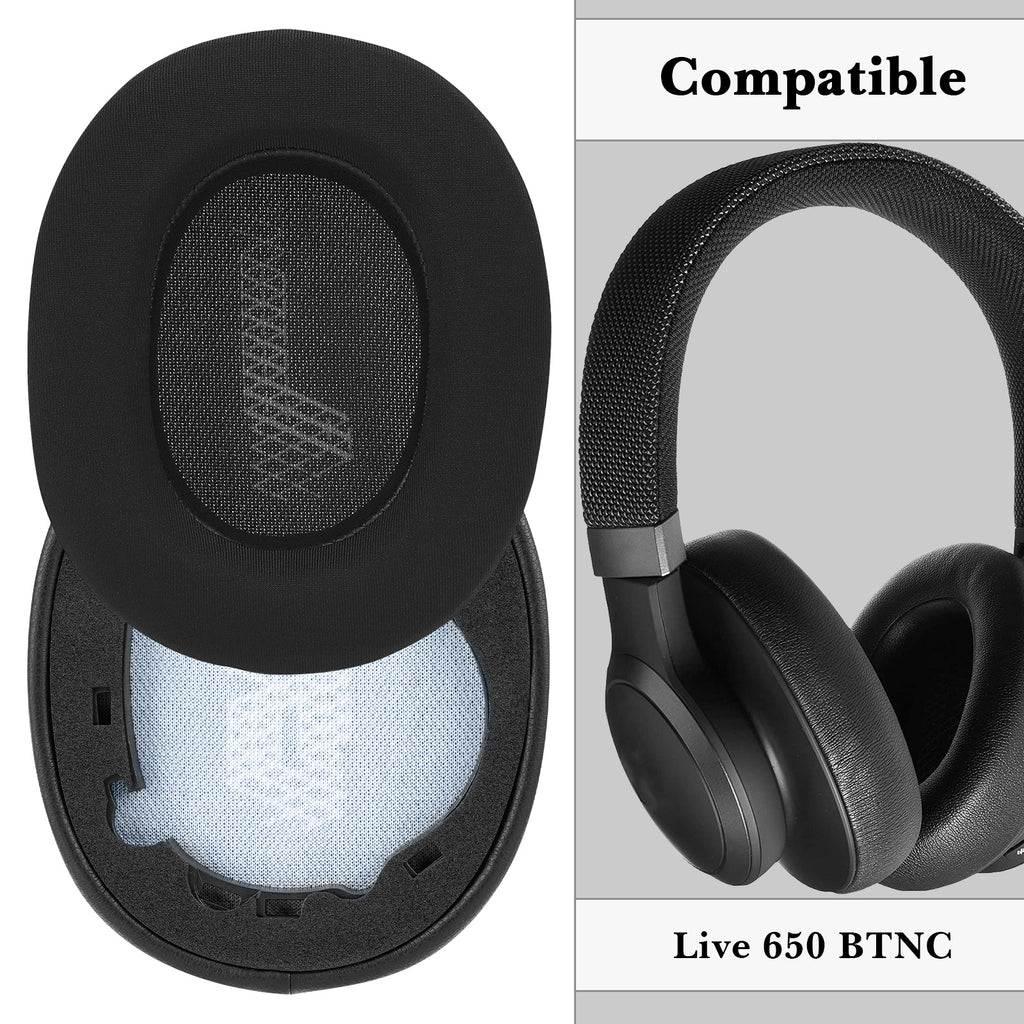 Linkidea Replacement Ear Pads Compatible with JBL Lifestyle E65 BTNC, Duet NC, Live 650 BTNC, Live 660 BTNC Headphones, Headset Earpads (Cooling-Gel / Black)