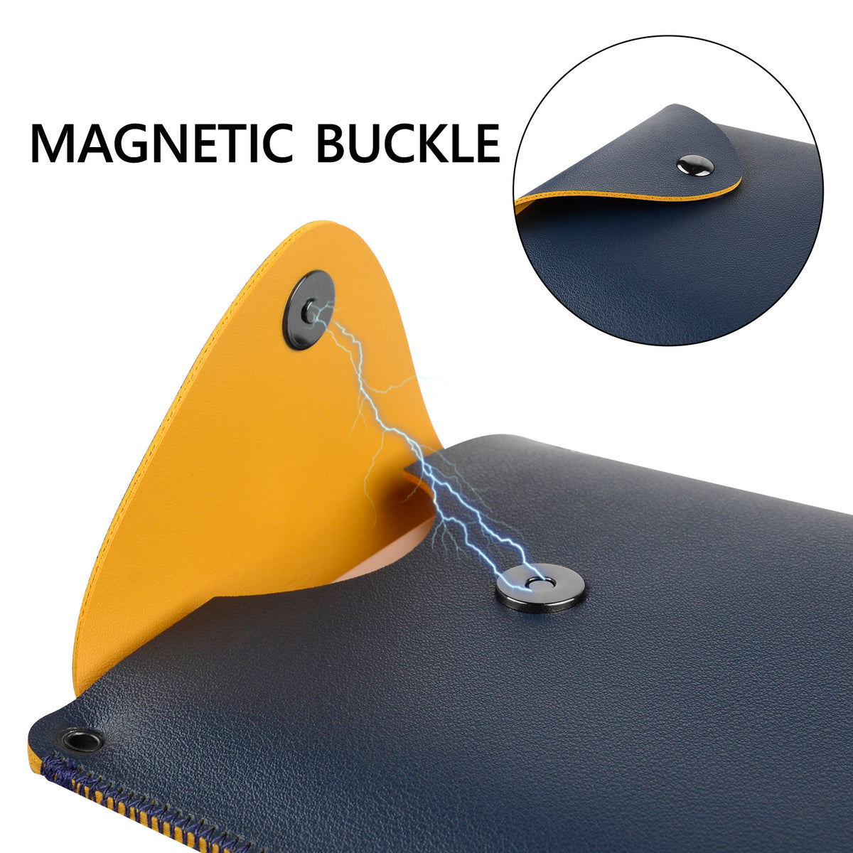 Linkidea Vegan Leather Keyboard Cover Sleeve Case Compatible with Logitech Pebble Keys 2 K380s / K380 / Keys-to-GO 2 (Dark Blue)