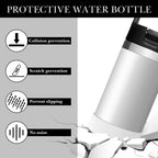 Linkidea 2 Pack Water Bottle Boot Compatible with YETI Rambler Jr. Kids 12oz, Rambler Bottle 12oz/18oz, Yonder 20oz, Silicone Anti-Slip Bottle Bottom Bumper Protector (White)