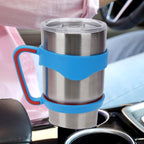Linkidea Tumbler Handle Compatible with 30oz YETI Rambler, OZARK TRAIL Tumbler, Portable Anti Slip Travel Mug Grip, Blue