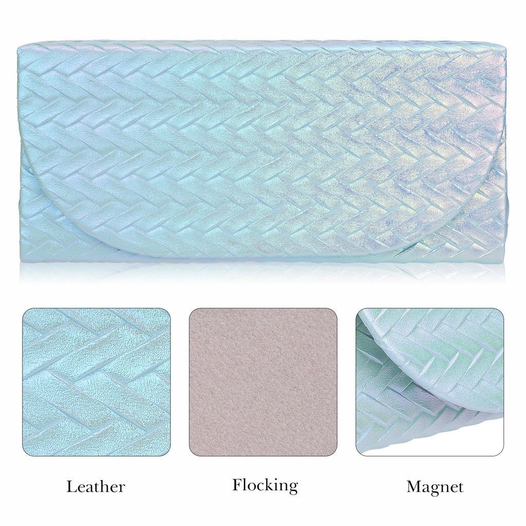 Extra Large Sunglasses Case, 2 Pack Oversized Eyewear Soft Bag Storage Organizer Compatible with DIOR Diorbay S1U Prada PR 59WS PR 63XS RB4401D RBS0101S RB8097 RB8089 RB4098 (XXL, Blue)