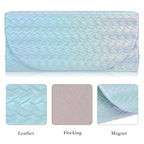 Extra Large Sunglasses Case, 2 Pack Oversized Eyewear Soft Bag Storage Organizer Compatible with DIOR Diorbay S1U Prada PR 59WS PR 63XS RB4401D RBS0101S RB8097 RB8089 RB4098 (XXL, Blue)