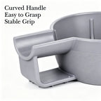 Linkidea Plastic Shaving Soap Bowl with Non-slip Handle, Wide Mouth, Large Capacity, Easier to Lather Ridges, Wet Razor Shave Cream Bowl for Men (Grey)