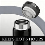 Linkidea 7oz (200ml) Mini Water Bottle, Vacuum Insulated Stainless Steel Bottle for Hot & Cold Drinks, Spill-Proof Small Bottle Fit Handbag, Purse and Pocket (Black)
