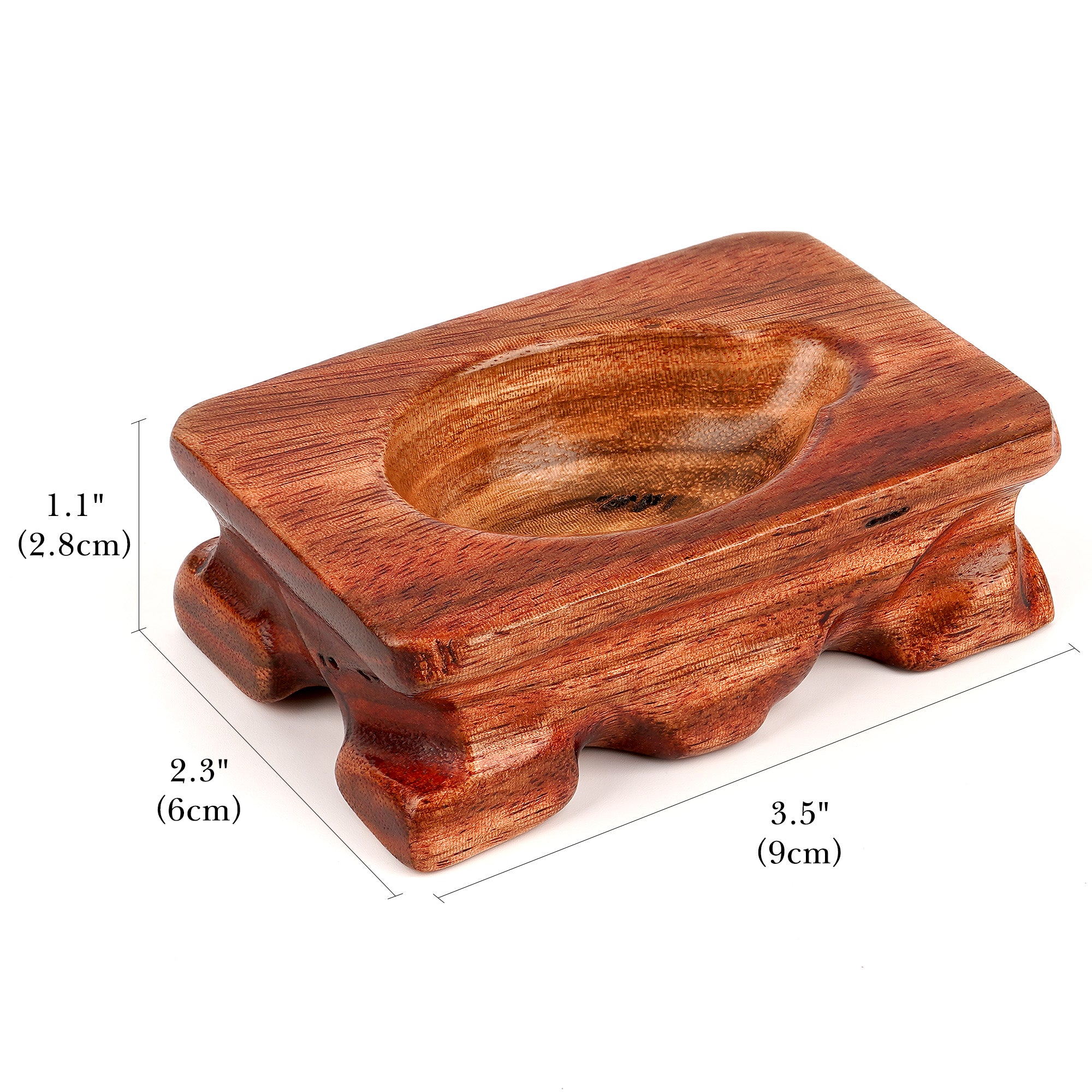 Linkidea Wooden Tobacco Pipe Stand, Single Pipe Holder Rack with Curved Slot, Compact Pipe Display Stand for Desk Storage and Organization (Brown)