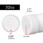Linkidea 2 Pack Water Bottle Boot Compatible with Owala FreeSip 32oz, Twist 32oz, Silicone Anti-Slip Bottle Bottom Bumper Protector (Clear White)