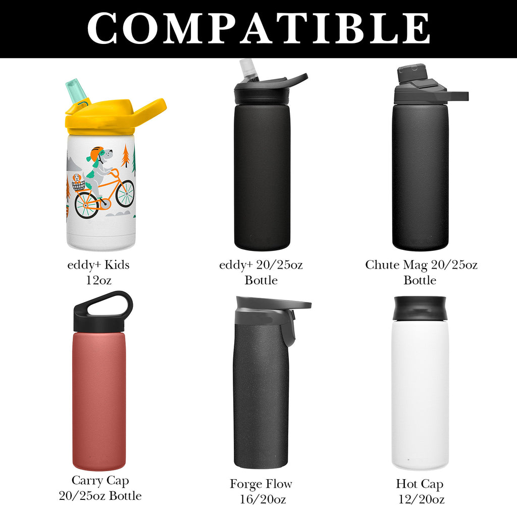 Linkidea 6 Pack Water Bottle Bottom Pad Compatible with CamelBak eddy+ Steel Bottle 20/25oz, Chute Mag Bottle, Silicone Anti-Slip Waterbottle Base Silencer Rubber Protector