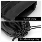 Linkidea Leather Pipe Pouch Travel Smoking Accessories Bag, Portable Tobacco Storage Organizer Case, Gift for Pipe Smoker (Black)