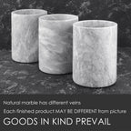 Linkidea Elegant Wine Cooler & Champagne Chiller, Ice Wine Holder, Luxury Natural Marble Multi-Functional Container for Wine, Beer, and Spirits (White)