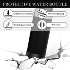 Linkidea 2 Pack Water Bottle Boot Compatible with Stanley Quick Flip GO 36oz, Silicone Waterbottle Bottom Bumper Protector (Black)