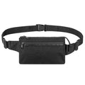 Extra Long Strap Fanny Pack, 59 Inch Max Adjustable Strap Plus Size Crossbody Bag, Extended Length Waist Bag for Travel Hiking Running Sports Black (Black)