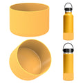 Linkidea 2 Pack Water Bottle Boot Compatible with Hydro Flask Wide Mouth Bottle 12oz/14oz/16oz/18oz/20oz, Silicone Bottle Bottom Sleeve Bumper Protector (York Yellow)